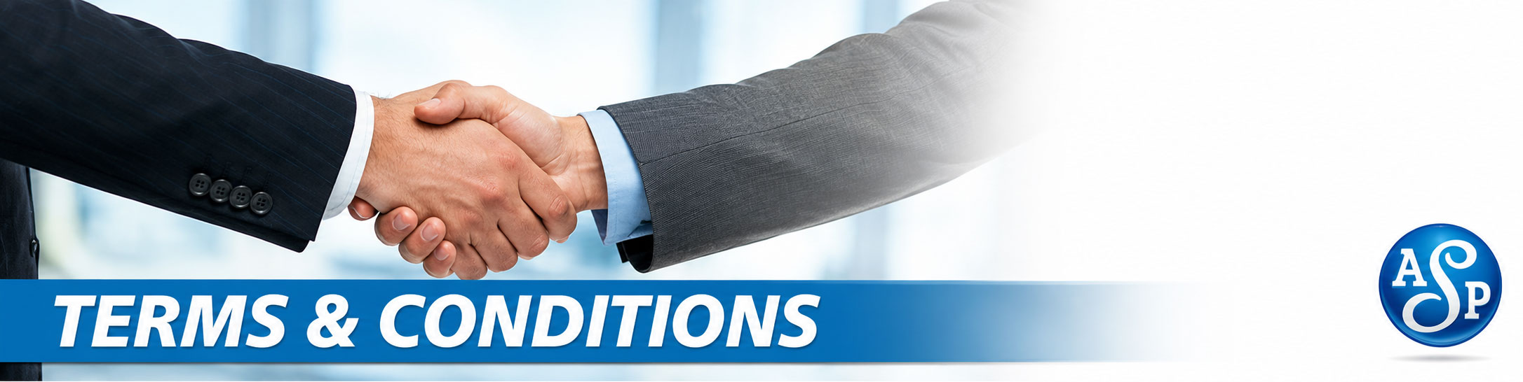 Terms-and-Conditions Two business people shaking hands in agreement
